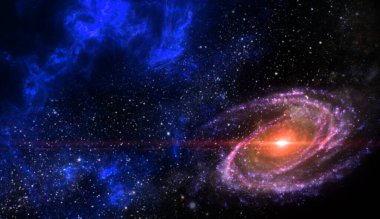 Kara delik, gezegenler ve galaksi, bilim kurgu duvar kağıdı. Derin uzayın güzelliği. Evrende milyarlarca galaksi Kozmik sanat arka planında