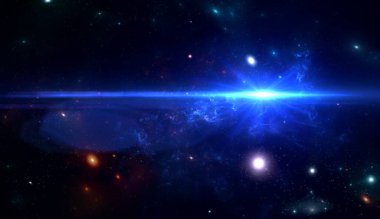 Kara delik, gezegenler ve galaksi, bilim kurgu duvar kağıdı. Derin uzayın güzelliği. Evrende milyarlarca galaksi Kozmik sanat arka planında