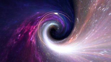 Kara delik, gezegenler ve galaksi. Bilim kurgu duvar kağıdı. Astronomi, evrenin, yıldızların, gezegenlerin ve galaksilerin bilimsel çalışmasıdır.