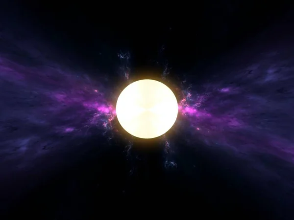 Agujero Negro Planetas Galaxia Fondo Pantalla Ciencia Ficción Astronomía Estudio — Foto de Stock
