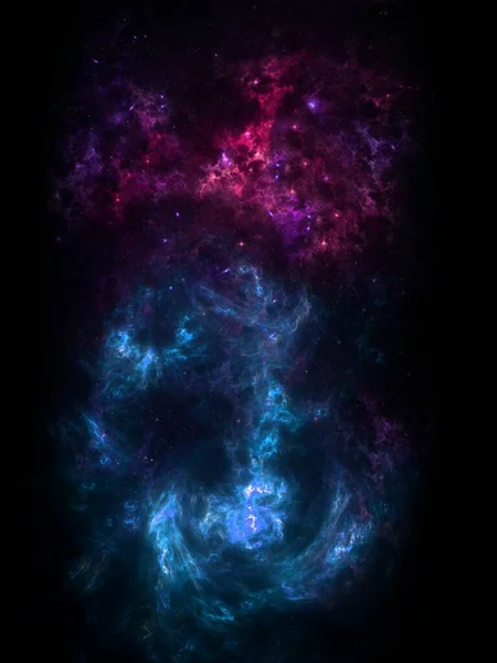 行星和星系 科幻小说壁纸 深空之美宇宙中数十亿的星系宇宙艺术背景 智慧电话背景的垂直图像 — 图库照片