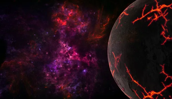 Planeten Sterrenstelsels Science Fiction Behang Schoonheid Van Diepe Ruimte — Stockfoto