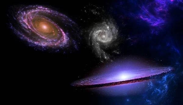 Planety Galaxie Tapety Science Fiction Krása Hlubokého Vesmíru — Stock fotografie