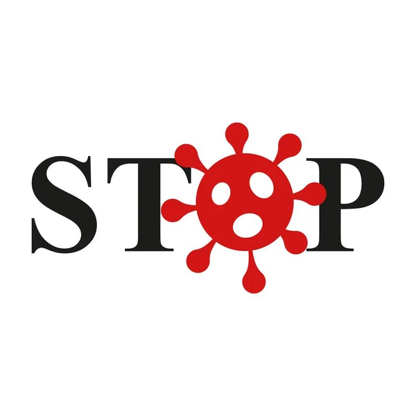 Pandemic stop Novel Coronavirus utbrott covid-19 2019-ncov tecken. — Stock vektor