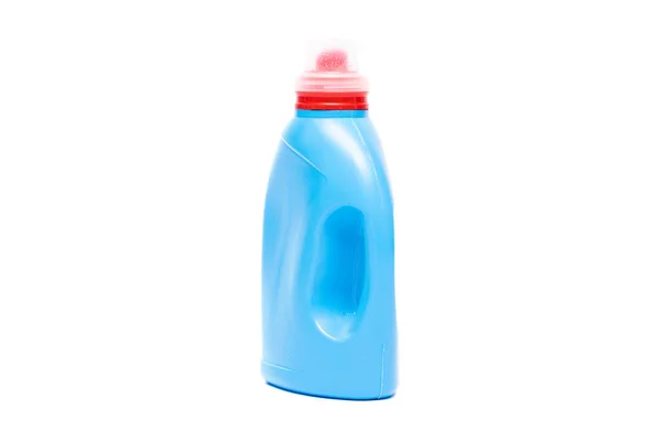 白色背景隔离的洗涤剂塑料瓶 — 图库照片