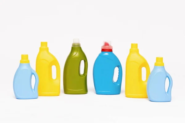 Detergent Plastic Bottles Isolated White Background — Stock Photo, Image