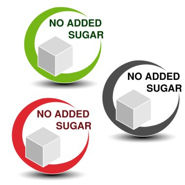 no added sugar symbols  clipart