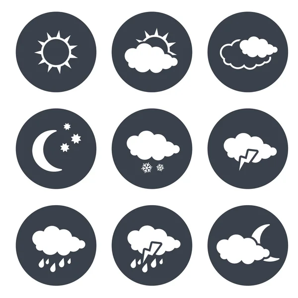 Set of weather symbols — Stock Vector