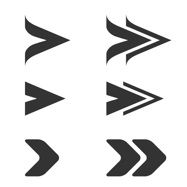 Conjunto de símbolos de seta — Vetor de Stock