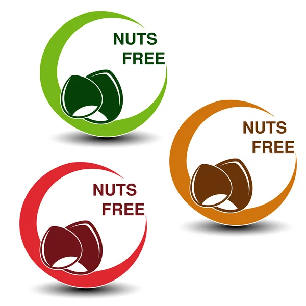 Nuts free symbols — Stock Vector