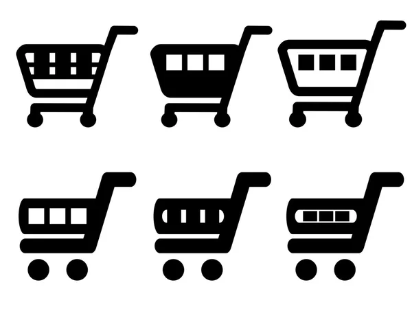 Simple shopping carts set — Stock Vector