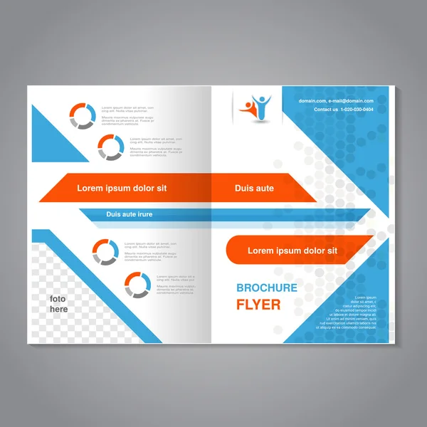 Brochure moderne avec design pointillé — Image vectorielle