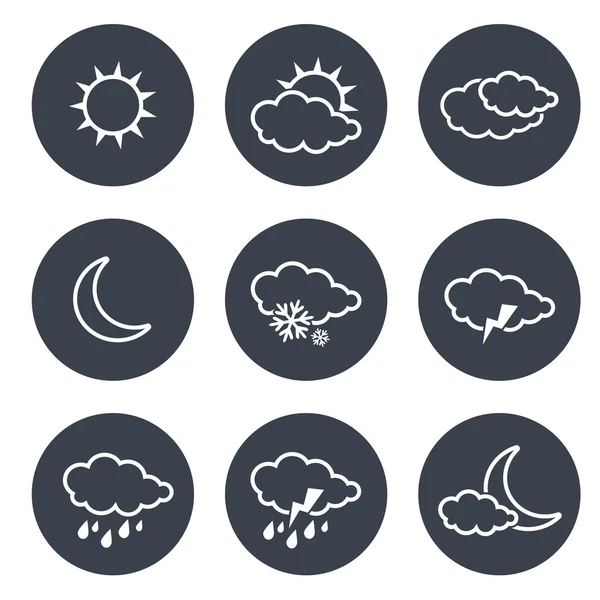 Sada symbolů počasí — Stockový vektor