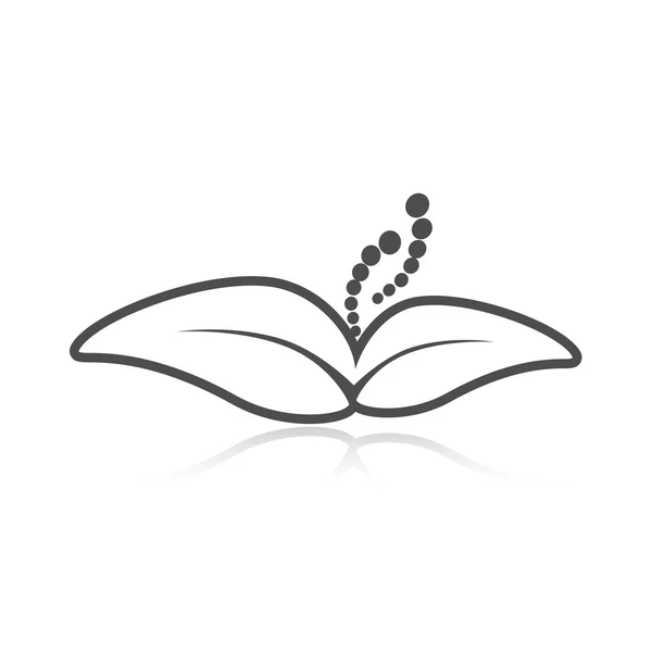 Naturen symbol med blad — Stock vektor
