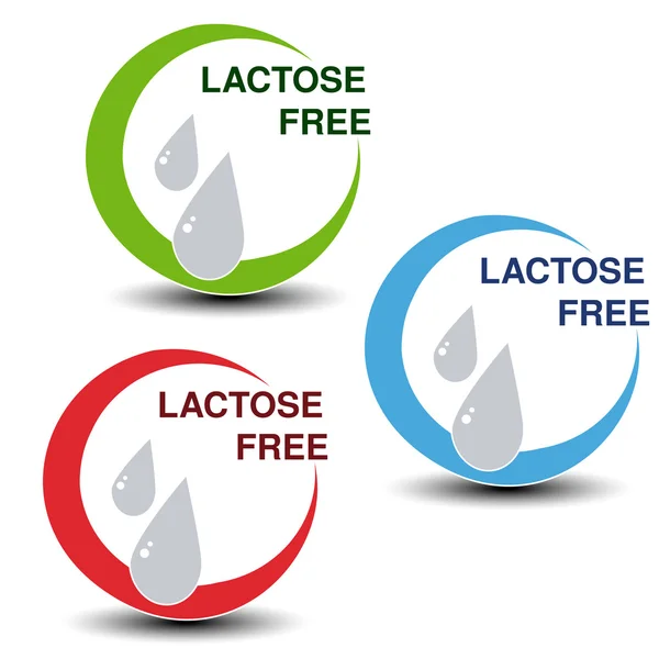 Lactose free symbols — Stock Vector