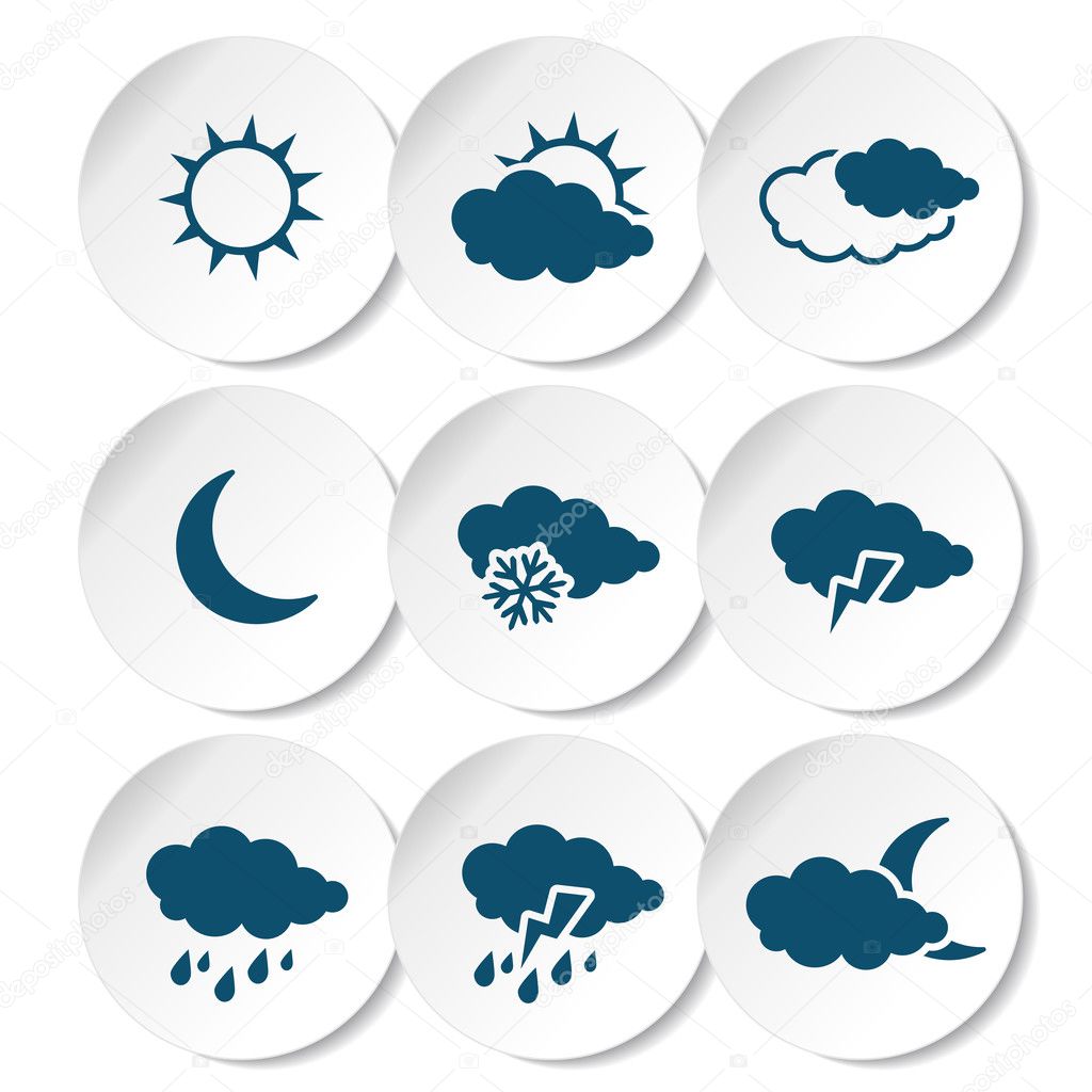 set of weather symbols