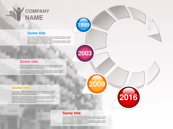 Modèle infographique d'entreprise — Image vectorielle