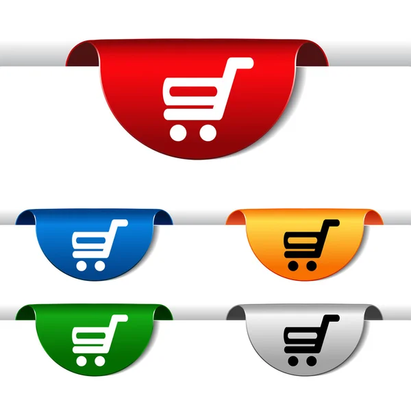 Simple shopping carts set — Stock Vector