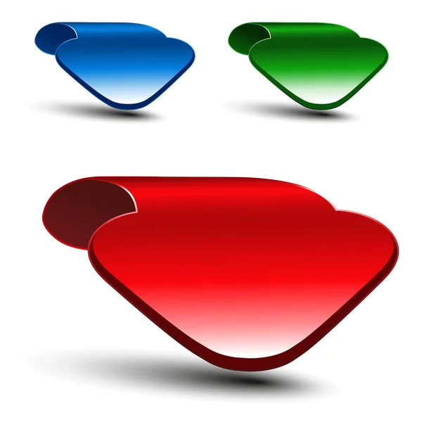 Červené, zelené a modré šipky — Stockový vektor