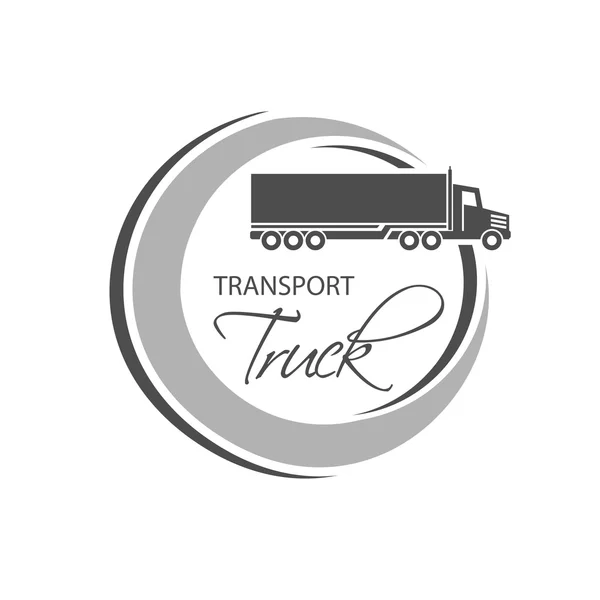 Símbolo de transporte con camión — Vector de stock