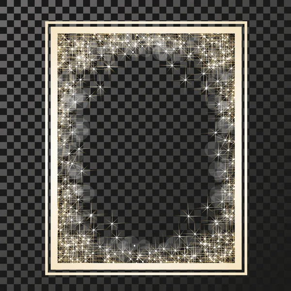 Frame met gouden sterren — Stockvector