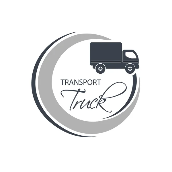 Symbol of transport with truck — Stock Vector