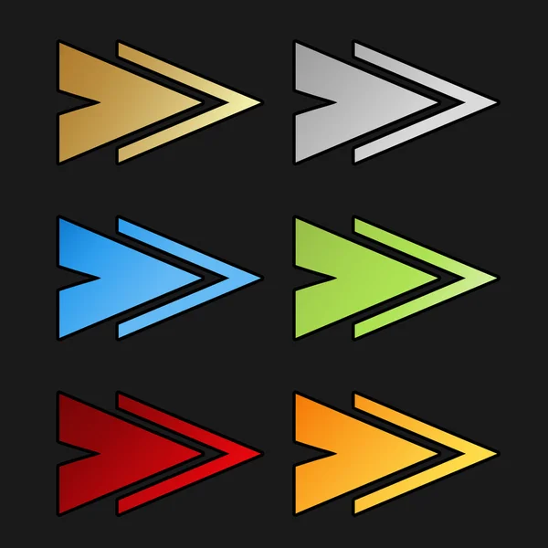 Set di simboli freccia — Vettoriale Stock