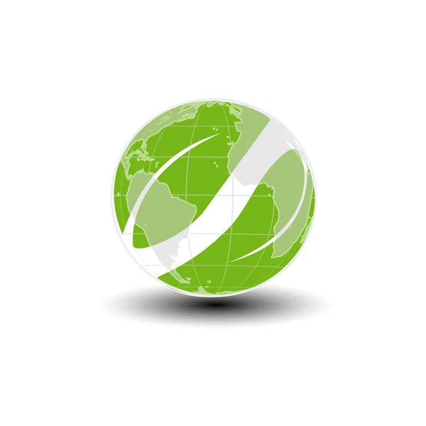 Zielony symbol ziemi i liści — Wektor stockowy