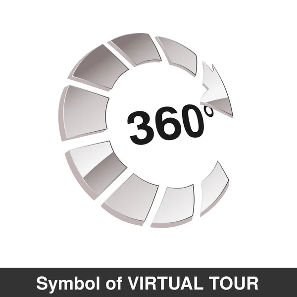 Symbol for virtual tour — Stock Vector