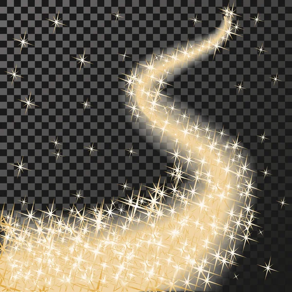 Guld glitter stjärnor — Stock vektor