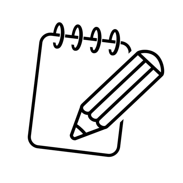 Black symbol of notepad — Stock vektor