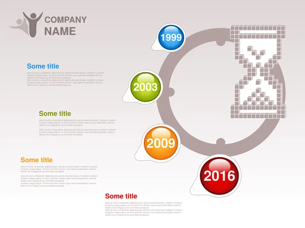 Profil infographique de l'entreprise — Image vectorielle