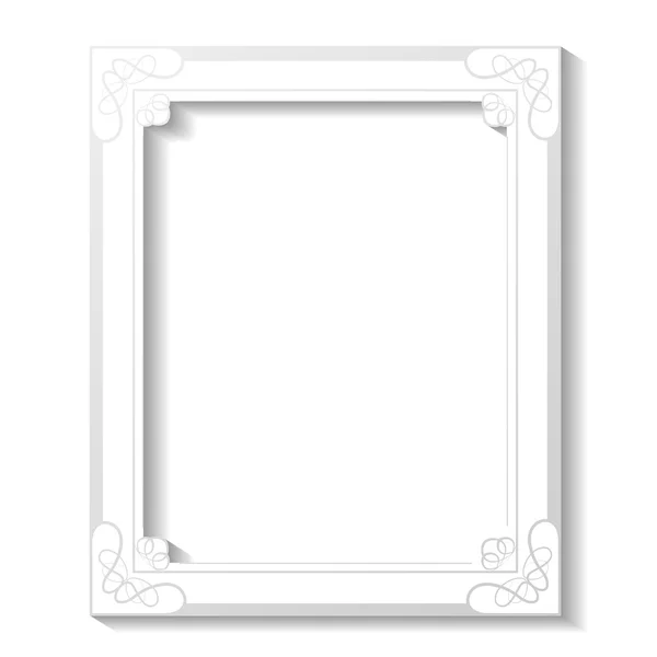 Biała ramka dekoracyjna — Wektor stockowy