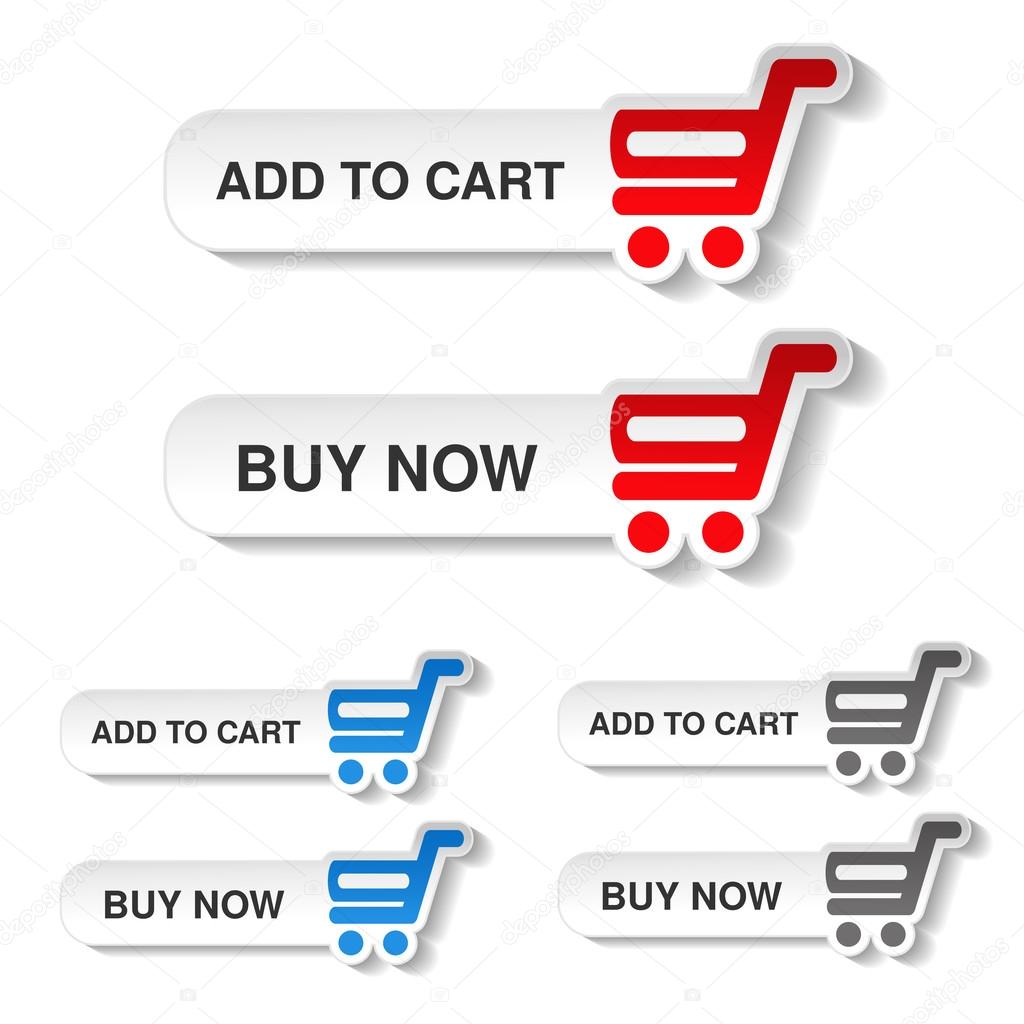 buttons with shopping carts