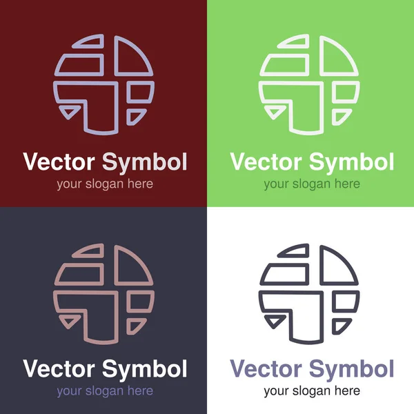 Set di emblemi logo — Vettoriale Stock