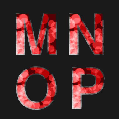 yansıma etkisi ile kırmızı baş harfleri 