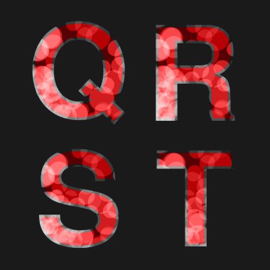 yansıma etkisi ile kırmızı baş harfleri 