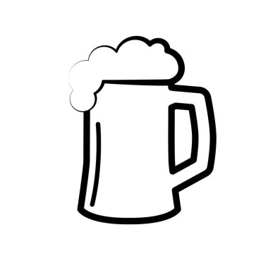 siyah ve beyaz bira simgesi