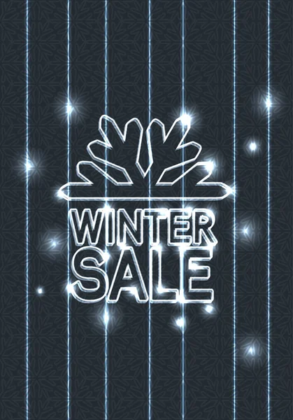 Vector winter sale label — Stock Vector