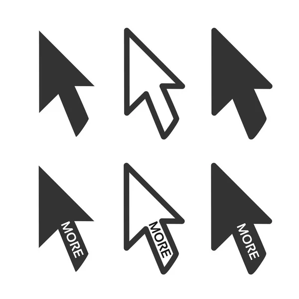 Pointeurs Flèches Noires Vectorielles Sur Fond Blanc Pour Les Entreprises — Image vectorielle