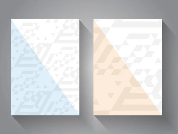 Frame sjabloon met grijze geometrie driehoek — Stockvector