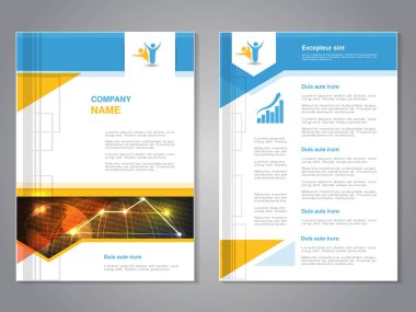 İş Dergi kapağı. Vektör çizim