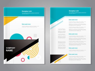 İş kartı, düz tasarımı. Vektör çizim