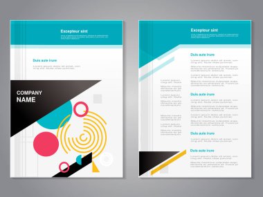 İş kartı, düz tasarımı. Vektör çizim