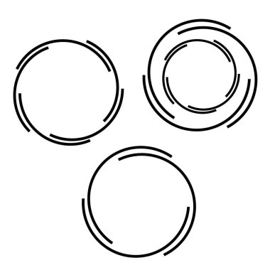 Vektör çizim, yuvarlak logo simge 