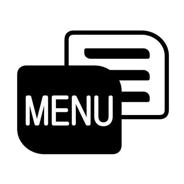 Ilustração Vetorial Ícone Menu Preto Isolado Fundo Branco — Vetor de Stock