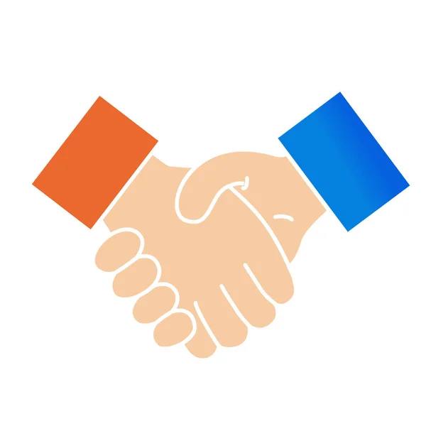 Vector Illustration Handshake Symbol Business Finance Icon Partnership Successful Gesture — Stock Vector