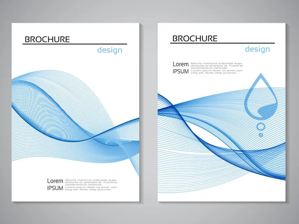 Επαγγελματίες Αφίσα Των Μπλε Και Άσπρο Χρώμα Εξώφυλλο Του Περιοδικού — Διανυσματικό Αρχείο