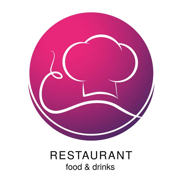 Okrągły Symbol Menu Restauracji Ilustracja Wektorowa — Wektor stockowy