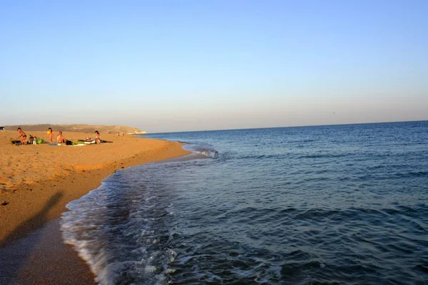 Песчаный Пляж Берегу Черного Моря — стоковое фото